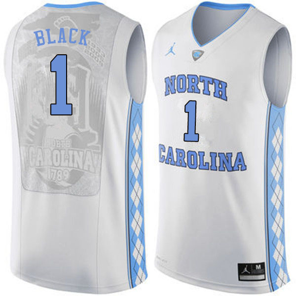 Men #1 Rechon Black North Carolina Tar Heels College Basketball Jerseys Sale-White